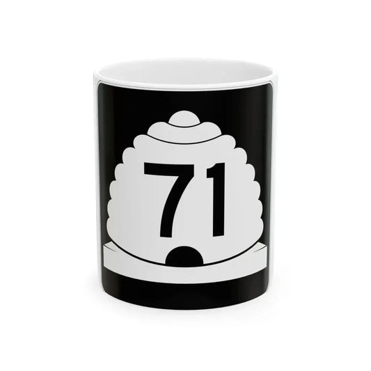 Utah SR 71 (Utah) (Road Sign) White Coffee Mug 11oz - Go Mug Yourself