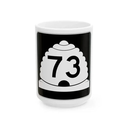 Utah SR 73 (Utah) (Road Sign) White Coffee Mug 15oz - Go Mug Yourself