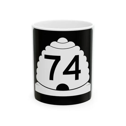 Utah SR 74 (Utah) (Road Sign) White Coffee Mug 11oz - Go Mug Yourself