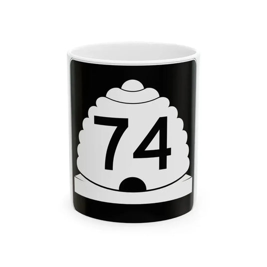 Utah SR 74 (Utah) (Road Sign) White Coffee Mug 11oz - Go Mug Yourself