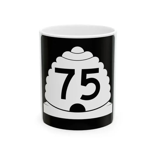 Utah SR 75 (Utah) (Road Sign) White Coffee Mug 11oz - Go Mug Yourself