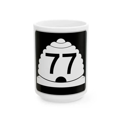 Utah SR 77 (Utah) (Road Sign) White Coffee Mug 15oz - Go Mug Yourself