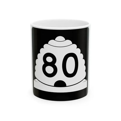 Utah SR 80 (Utah) (Road Sign) White Coffee Mug 11oz - Go Mug Yourself
