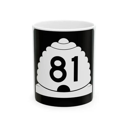 Utah SR 81 (Utah) (Road Sign) White Coffee Mug 11oz - Go Mug Yourself