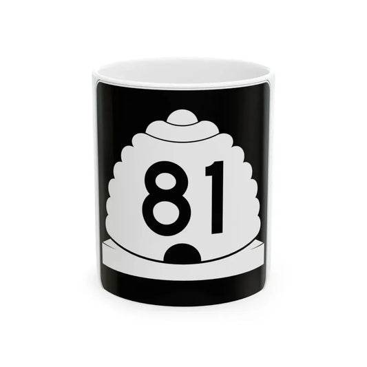 Utah SR 81 (Utah) (Road Sign) White Coffee Mug 11oz - Go Mug Yourself