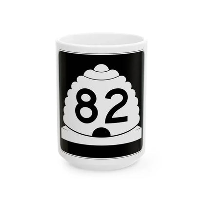Utah SR 82 (Utah) (Road Sign) White Coffee Mug 15oz - Go Mug Yourself