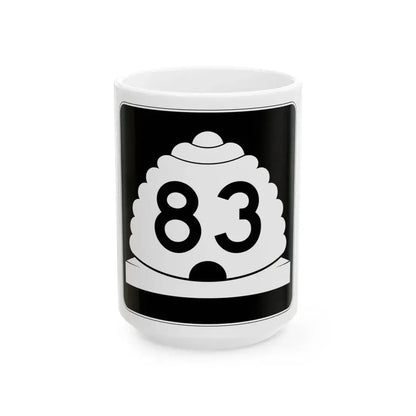 Utah SR 83 (Utah) (Road Sign) White Coffee Mug 15oz - Go Mug Yourself
