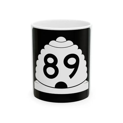 Utah SR 89 (Utah) (Road Sign) White Coffee Mug 11oz - Go Mug Yourself