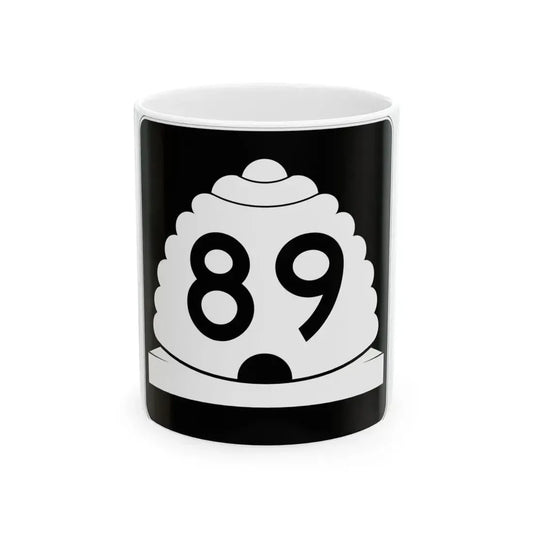 Utah SR 89 (Utah) (Road Sign) White Coffee Mug 11oz - Go Mug Yourself