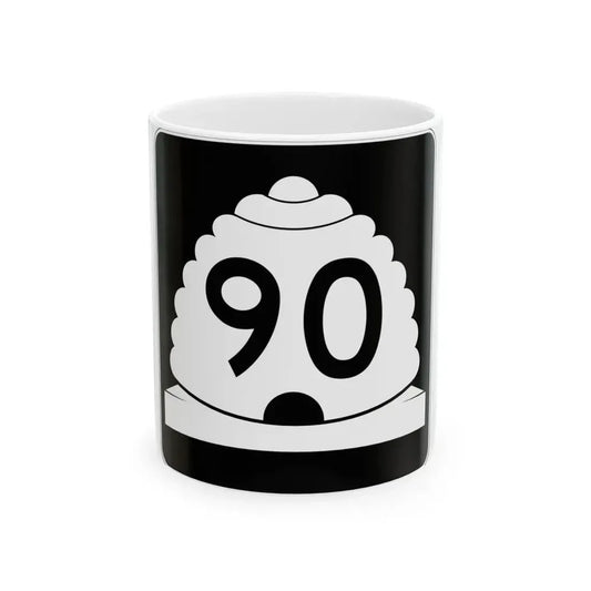 Utah SR 90 (Utah) (Road Sign) White Coffee Mug 11oz - Go Mug Yourself