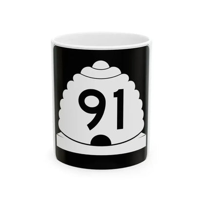 Utah SR 91 (Utah) (Road Sign) White Coffee Mug 11oz - Go Mug Yourself