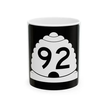 Utah SR 92 (Utah) (Road Sign) White Coffee Mug 11oz - Go Mug Yourself