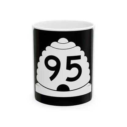 Utah SR 95 (Utah) (Road Sign) White Coffee Mug 11oz - Go Mug Yourself