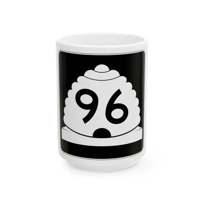 Utah SR 96 (Utah) (Road Sign) White Coffee Mug 15oz - Go Mug Yourself