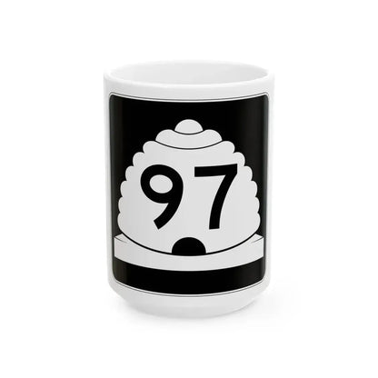 Utah SR 97 (Utah) (Road Sign) White Coffee Mug 15oz - Go Mug Yourself