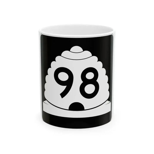 Utah SR 98 (Utah) (Road Sign) White Coffee Mug 11oz - Go Mug Yourself