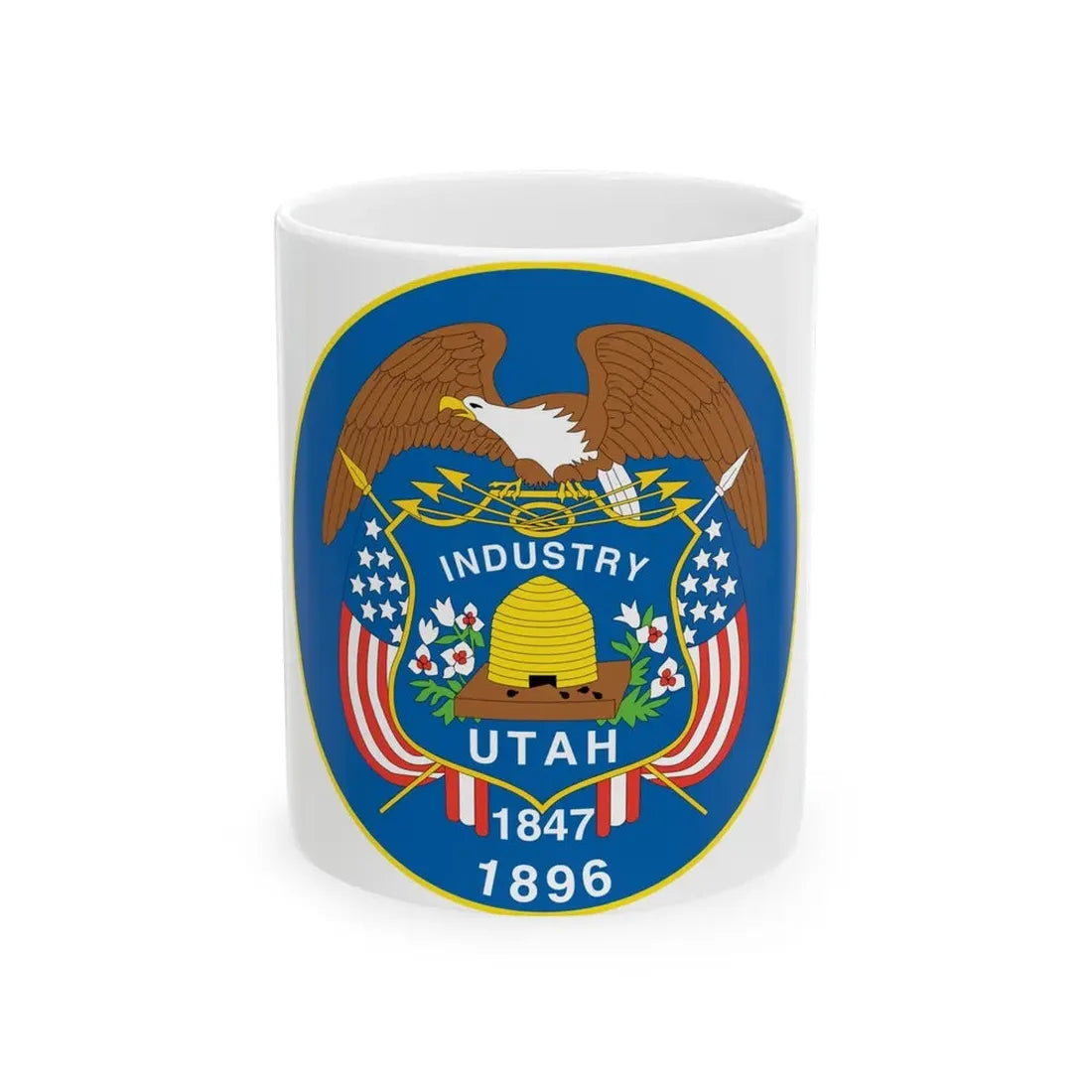 Utah State Seal NARA - White Coffee Mug 11oz - Go Mug Yourself