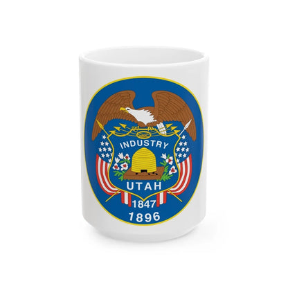 Utah State Seal NARA - White Coffee Mug-15oz-Go Mug Yourself