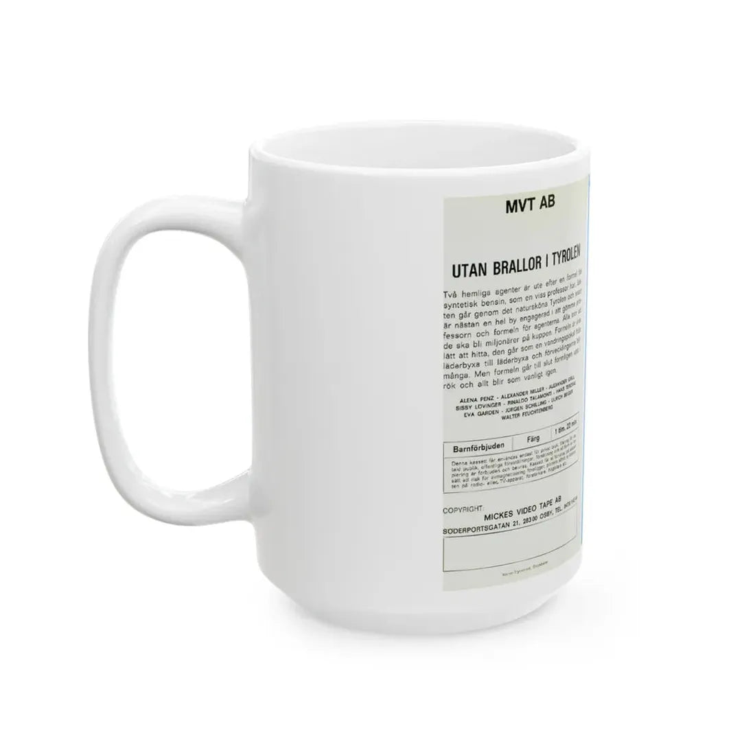 UTAN BRALLORI TYROLEN (VHS COVER) - White Coffee Mug - Go Mug Yourself