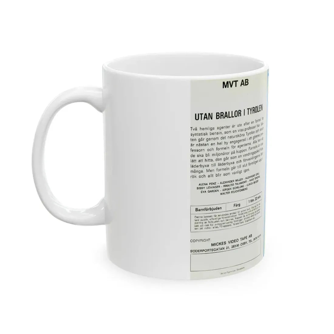UTAN BRALLORI TYROLEN (VHS COVER) - White Coffee Mug - Go Mug Yourself
