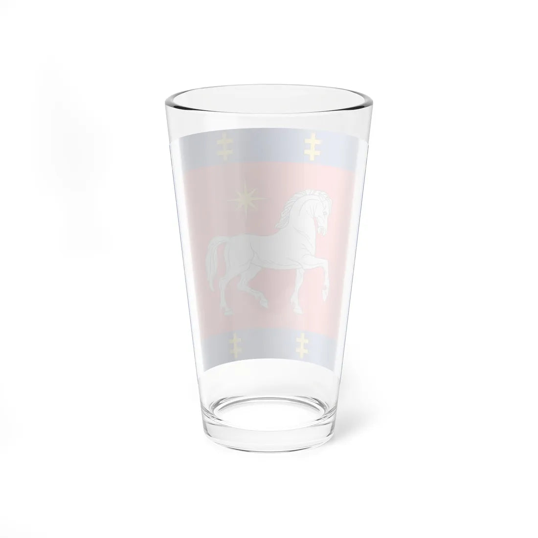 Utena County flag (Lithuania) Pint Glass 16oz - Go Mug Yourself