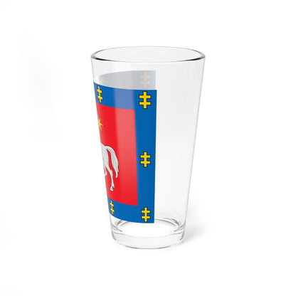 Utena County flag (Lithuania) Pint Glass 16oz - Go Mug Yourself