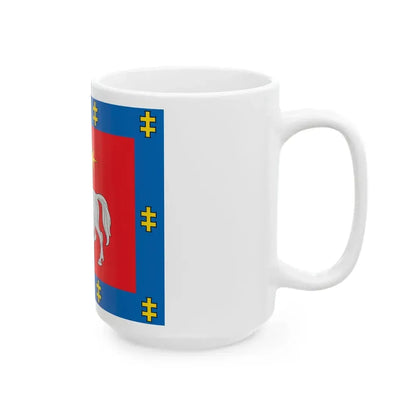 Utena County flag (Lithuania) White Coffee Mug - Go Mug Yourself