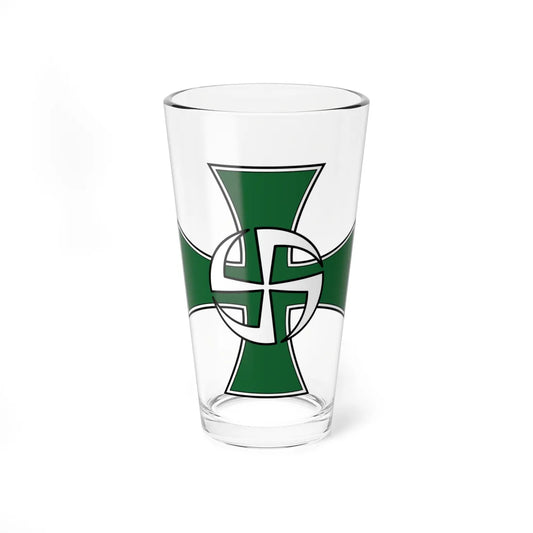 Utin Jääkärirykmentin joukko-osastoristi (Finland) (Coat of Arms) Pint Glass 16oz 16oz - Go Mug Yourself