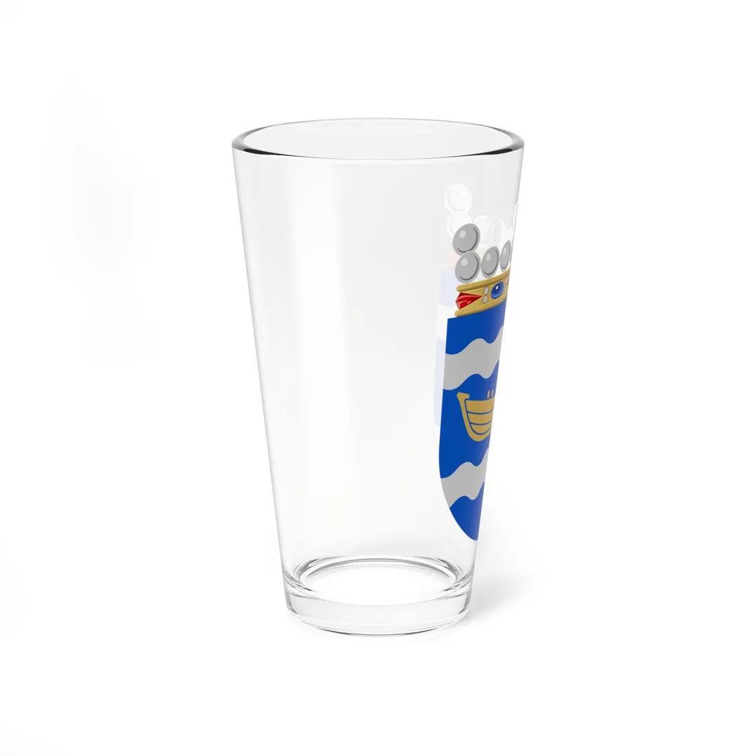 Uudenmaan historiallisen maakunnan vaakuna (Finland) (Coat of Arms) Pint Glass 16oz - Go Mug Yourself