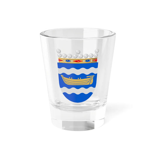 Uudenmaan lääni.vaakuna (Finland) (Coat of Arms) Shot Glass 1.5oz 1.5oz - Go Mug Yourself