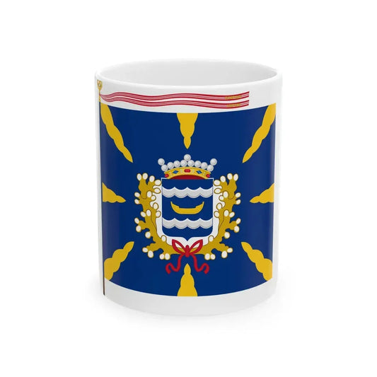 Uudenmaan prikaatin lippu (Finland) White Coffee Mug 11oz - Go Mug Yourself