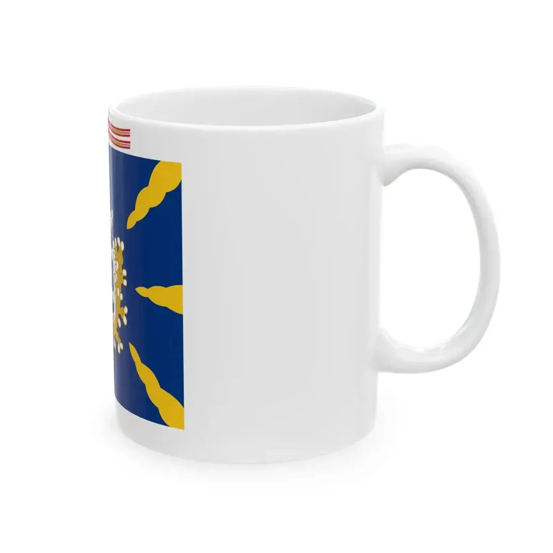 Uudenmaan prikaatin lippu (Finland) White Coffee Mug - Go Mug Yourself