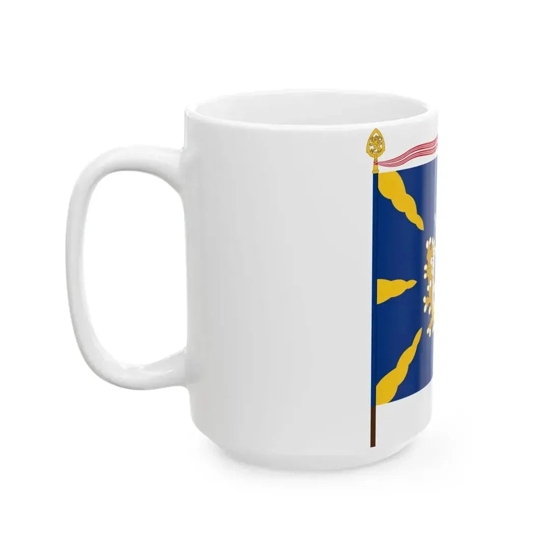 Uudenmaan prikaatin lippu (Finland) White Coffee Mug - Go Mug Yourself