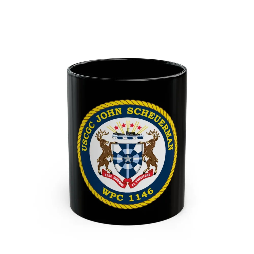 UUSCGC John Scheuerman WPC 1146 (U.S. Coast Guard) Black Coffee Mug-11oz-Go Mug Yourself