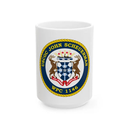 UUSCGC John Scheuerman WPC 1146 (U.S. Coast Guard) White Coffee Mug-15oz-Go Mug Yourself