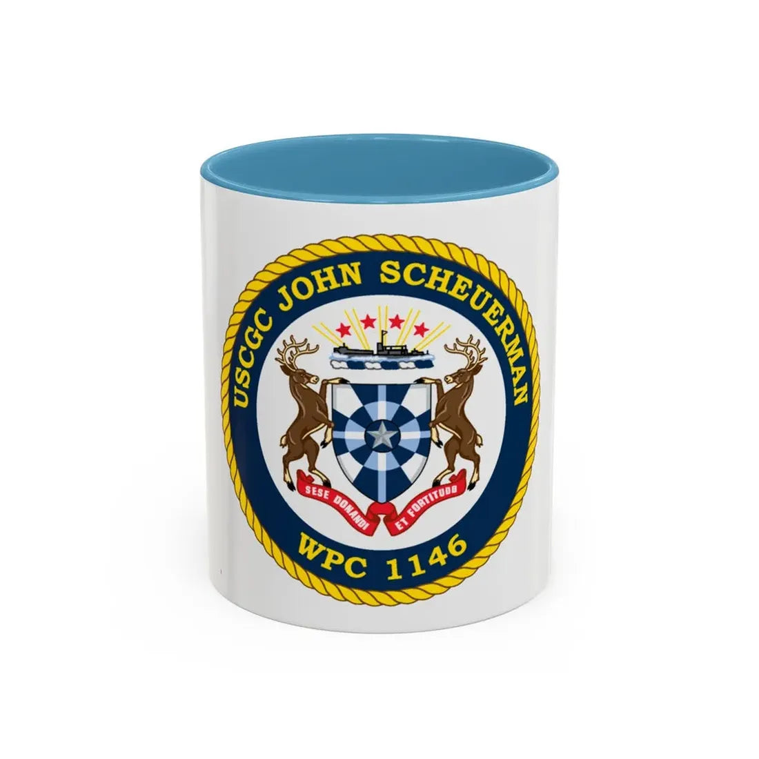 UUSCGC John Scheuerman WPC 1146 (U.S. Coast Guard) Accent Coffee Mug 11oz Light Blue - Go Mug Yourself