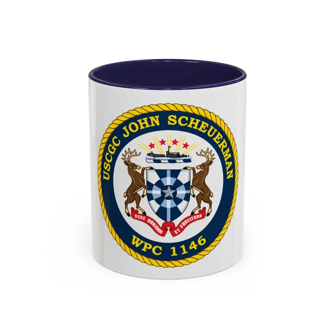 UUSCGC John Scheuerman WPC 1146 (U.S. Coast Guard) Accent Coffee Mug 11oz Navy - Go Mug Yourself