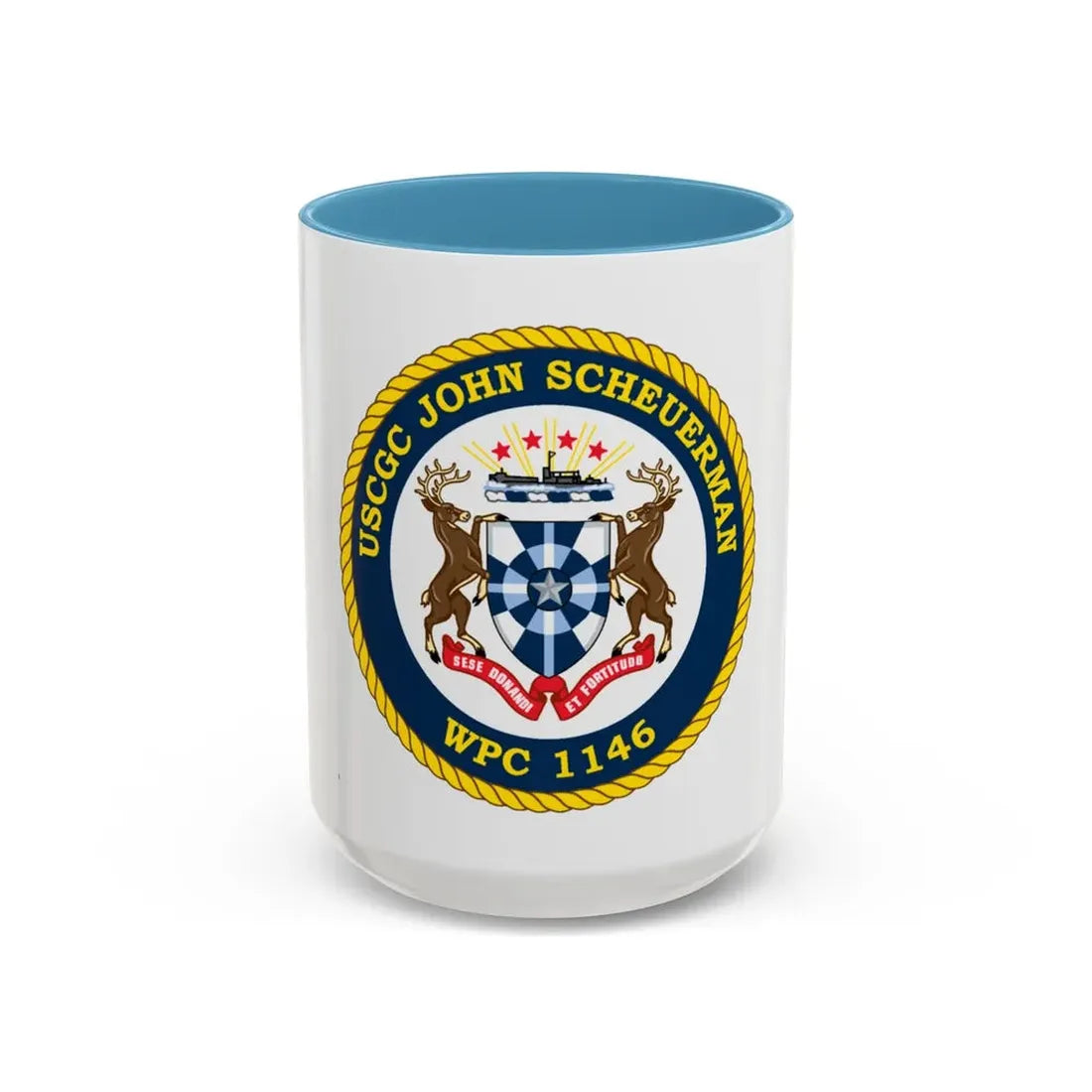 UUSCGC John Scheuerman WPC 1146 (U.S. Coast Guard) Accent Coffee Mug 15oz Light Blue - Go Mug Yourself