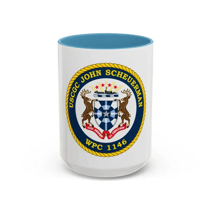 UUSCGC John Scheuerman WPC 1146 (U.S. Coast Guard) Accent Coffee Mug 15oz Light Blue - Go Mug Yourself