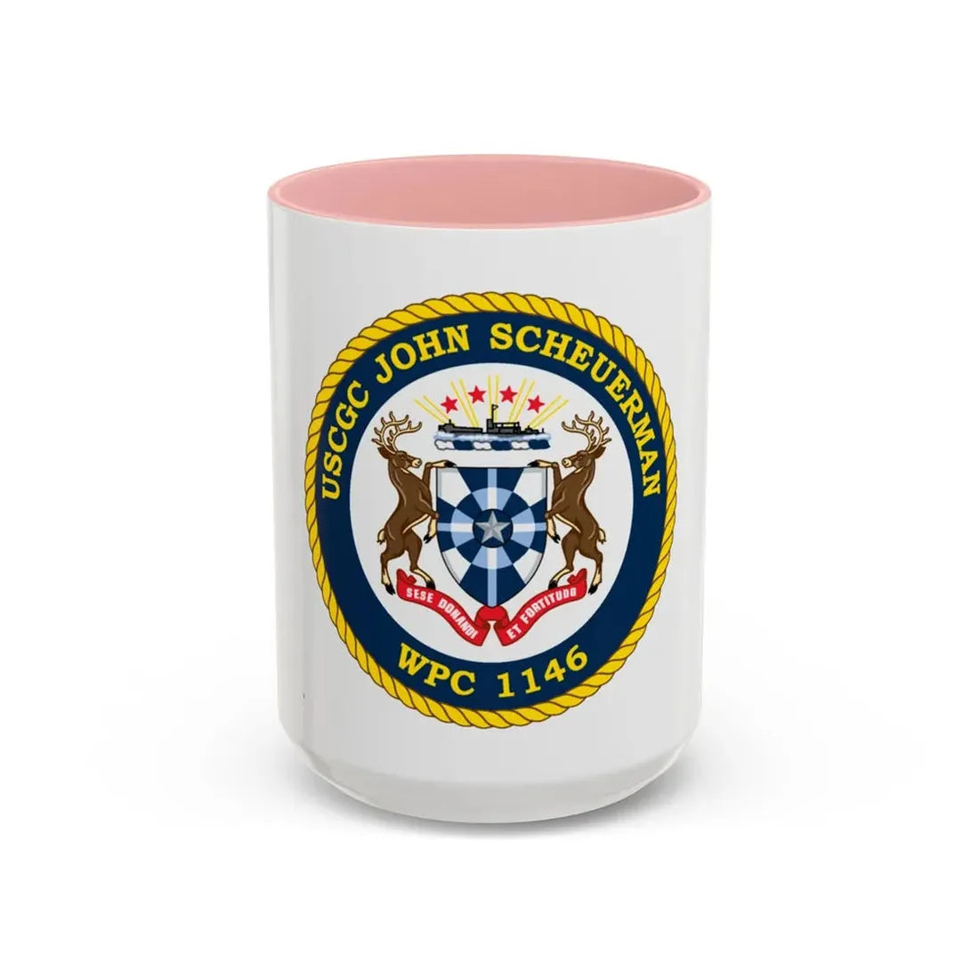 UUSCGC John Scheuerman WPC 1146 (U.S. Coast Guard) Accent Coffee Mug 15oz Pink - Go Mug Yourself