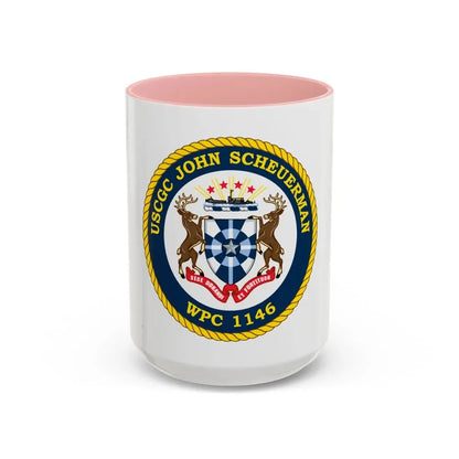 UUSCGC John Scheuerman WPC 1146 (U.S. Coast Guard) Accent Coffee Mug 15oz Pink - Go Mug Yourself