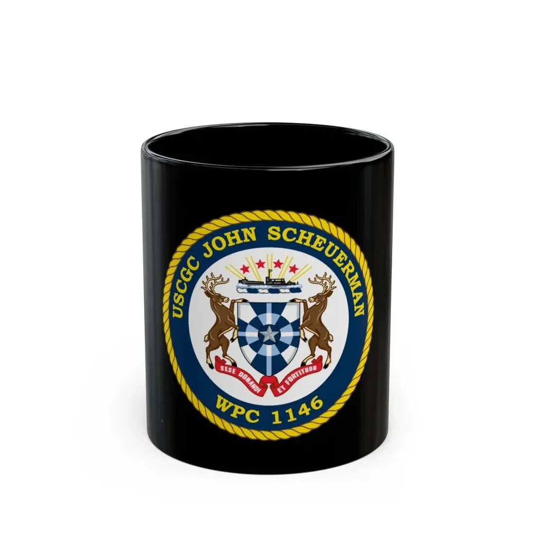 UUSCGC John Scheuerman WPC 1146 (U.S. Coast Guard) Black Coffee Mug 11oz - Go Mug Yourself