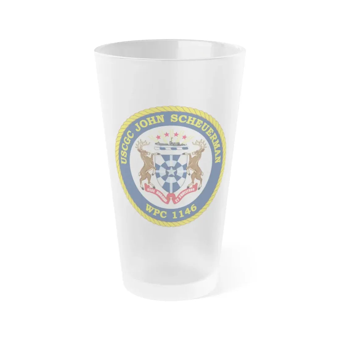 UUSCGC John Scheuerman WPC 1146 (U.S. Coast Guard) Frosted Pint Glass 16oz Default Title - Go Mug Yourself
