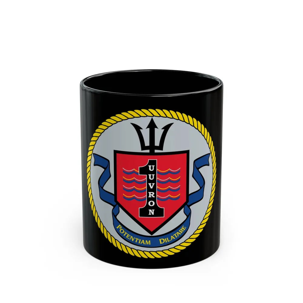 UUVRON 1 (U.S. Navy) Black Coffee Mug-11oz-Go Mug Yourself