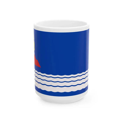 Uvs Aimag Flag (Mongolia) White Coffee Mug 15oz - Go Mug Yourself