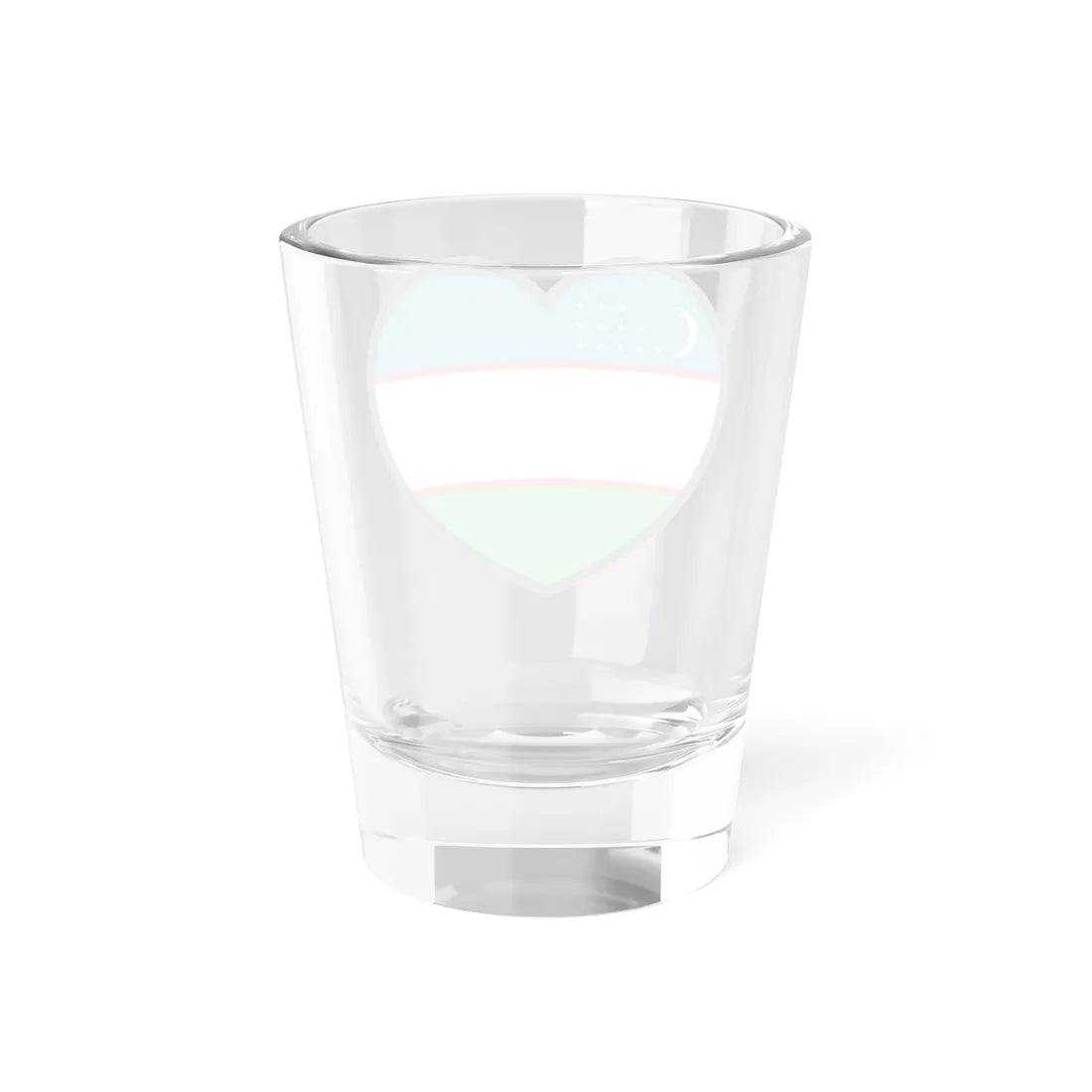 Uzbekistan flag heart (Uzbekistan) Shot Glass 1.5oz - Go Mug Yourself