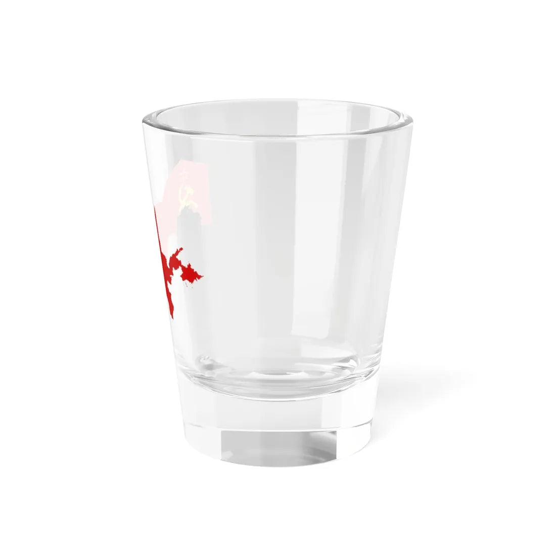Uzbekistan Map with Soviet Flag (Uzbekistan) Shot Glass 1.5oz - Go Mug Yourself