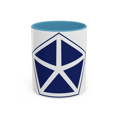 V Corps United States (U.S. Army) Accent Coffee Mug 11oz Light Blue - Go Mug Yourself