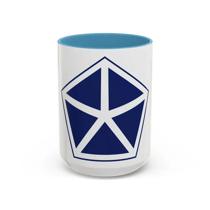 V Corps United States (U.S. Army) Accent Coffee Mug 15oz Light Blue - Go Mug Yourself