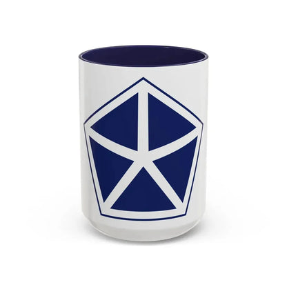 V Corps United States (U.S. Army) Accent Coffee Mug 15oz Navy - Go Mug Yourself